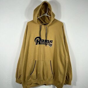 🔥🏈‎ Vintage St.Louis RAMS NFL Football Pullover Hoodie Sweatshirt Men Sz 3XL